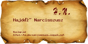 Hajdú Narcisszusz névjegykártya